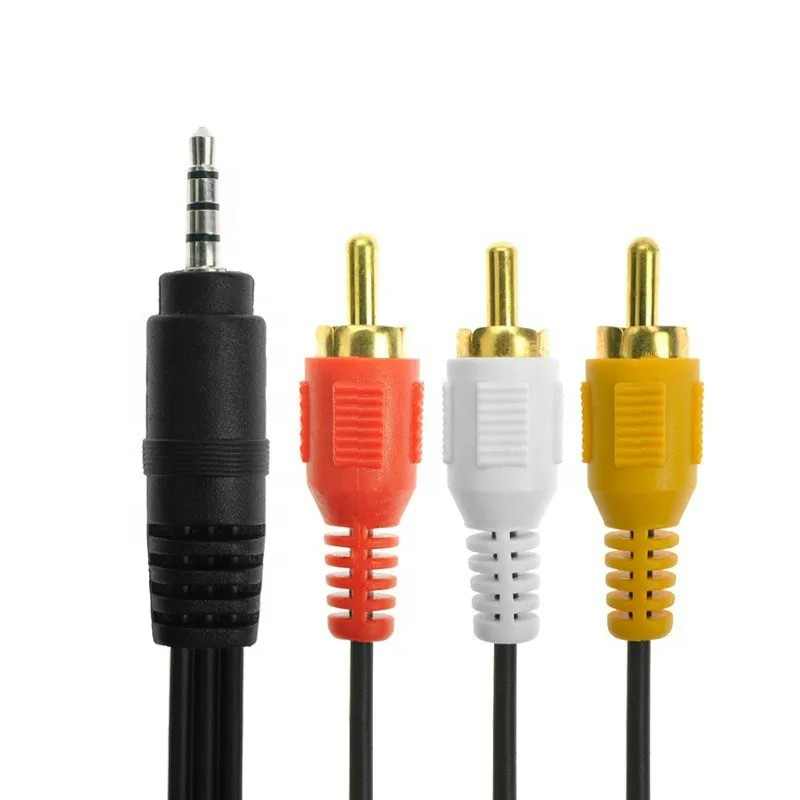 สาย rca 1 ออก 3 สาย AV 3.5mm เข้า 1 ออก 3 RCA สายสัญญาณภาพและเสียง Audio Stereo สายสัญญาณ RCA 1 ออก3