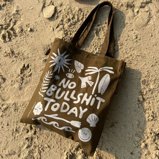 TOTE BAG | No BS Today (rainforest color)