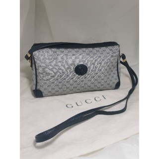 กระเป๋าสะพาย Gucci micro monogram GG shoulder  vintage bag navy