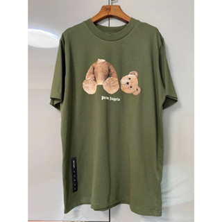 PALM ANGELS KILL THE BEAR OVERSIZED T-SHIRT เสื้อยืดคอกลมแขนสั้น ทรงโอเวอร์ไซส์ คอสูง ไหล่ตก