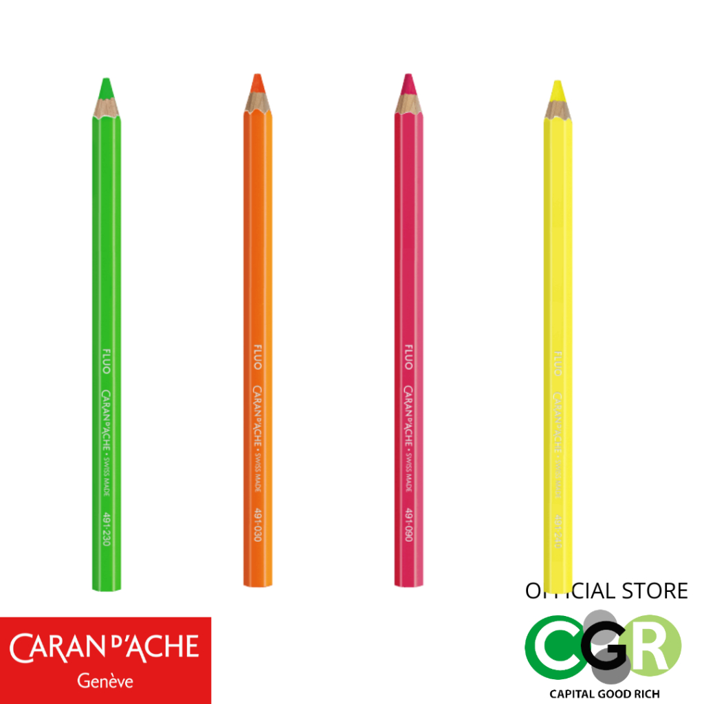 CARAN D'ACHE Highlight Fluo Colors ดินสอไม้ Highlight