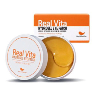 [พร้อมส่ง/แท้💯จากเกาหลี] PRRETI Real Vita Hydrogel Eye Patch 1 กล่อง มี 60 แผ่น มาร์กใต้ตาแบบแผ่น ให้ความชุ่มชื่น