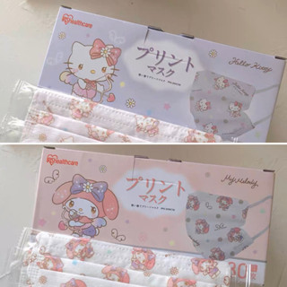 IRIS OhyamaxSanrio หน้ากากอนามัยSanrio ผู้ใหญ่ Kittyและ My melody กล่อง30ชิ้น