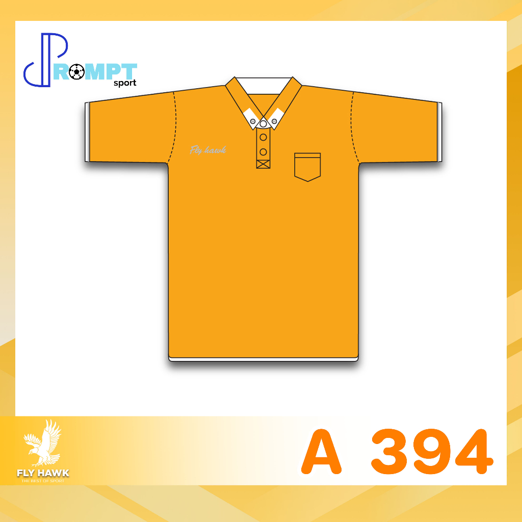 เสื้อโปโลชาย เสื้อคอปกแขนสั้น เสื้อโปโลสีพื้น FLY HAWK FLYHAWK รุ่น A394 ชุด 1 ของแท้ 100%