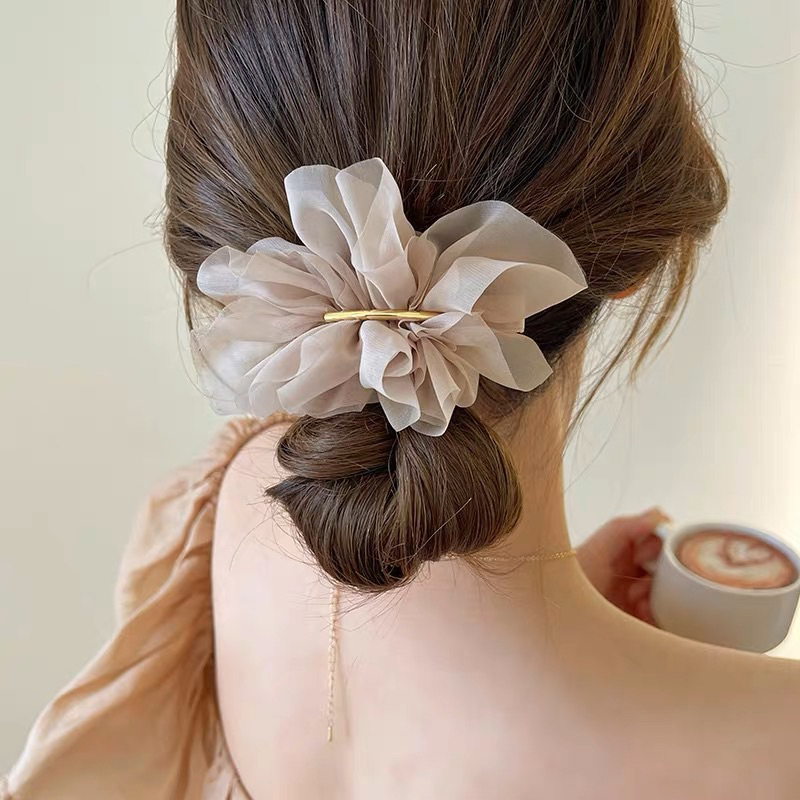 กิ๊บติดผมสปริง Flower Decor Clip ทรงดอกไม้พริ้วสวย พร้อมส่งในไทย!!!