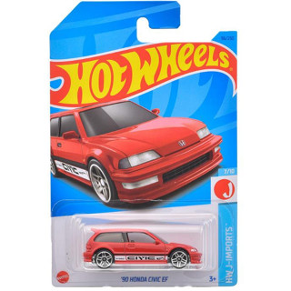 [พร้อมส่ง] รถเหล็ก HOTWHEELS ของแท้ 90 Honda Civic EF (Red) (HW2023_#096)