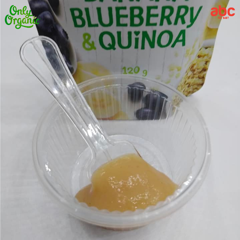 Only Organic อาหารเด็ก รสกล้วย บลูเบอรี่ & ควีนัว Banana Blueberry & Quinoa สำหรับเด็ก 6 เดือนขึ้นไป (แพ็ค 2 ห่อ) รูปที่ 3
