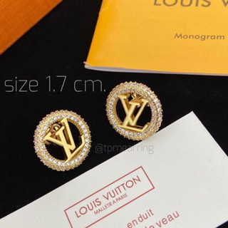 ต่างหู LV หลุยส์ Louis Vuitton สีทอง