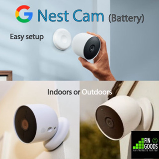 Google Nest Cam (Battery) Outdoor Indoor Wi-Fi Security Camera กล้องวงจรปิด มีแบตเตอรี่ในตัว เก็บภาพบนคลาวด์