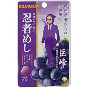 Uha Mikakutou Ninja Meshi Gummy Grape Flavour 20 กรัม X 10 ถุง ส่งตรงจากญี่ปุ่น