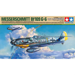 💥New💥 🏆 TAMIYA 61117 ชุดประกอบจำลองมาตราส่วน 1:48 MESSERSCHMITT Bf109 G-6 ต้องไปสร้างและทำสีเอง