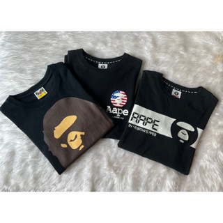 USED LIKE NEW! AAPE BLACK T-SHIRT AUTHENTIC 100%🐵