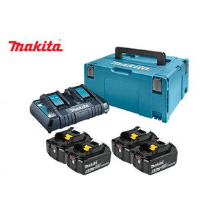 ชุดแบตเตอรี่+แท่นชาร์จ 18V. 6Ah MAKITA® (BL1860Bx4,DC18RDx1) 191K89-6