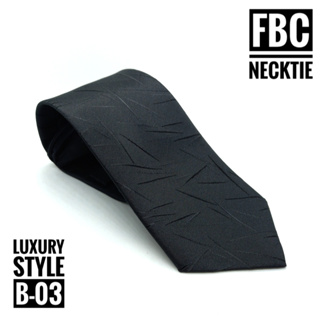 B-03 เนคไทแบบซิป สีดำ ไม่ต้องผูก ดีไซน์ทันสมัย เหมาะกับทุกโอกาส Men Zipper Tie Lazy Ties Fashion (FBC BRAND)