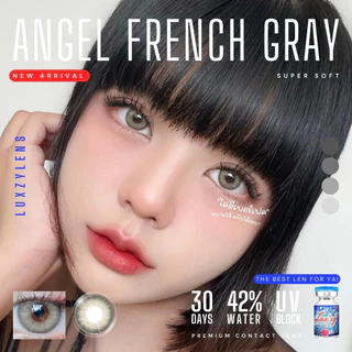 🔥คอนแทคเลนส์✨ขนาดกลาง✨Brown / Gray / Blue / Green ✨ Angel French (Luxzylens)