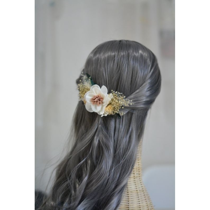 Memoryofflower•หวีเสียบปักผมดอกไม้แห้ง•ตกแต่งผมเจ้าสาวถ่ายพรี