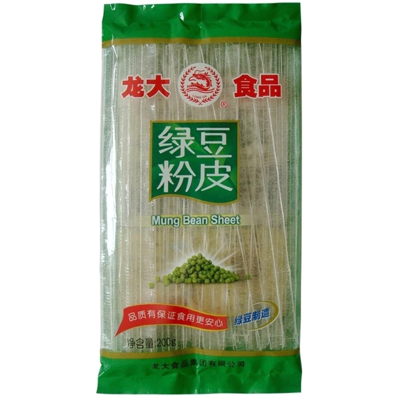 วุ้นเส้นถั่วเขียว เหนียวนุ่ม อร่อย ซุปหม้อไฟ ซอสเย็น 200g龙大绿豆粉皮