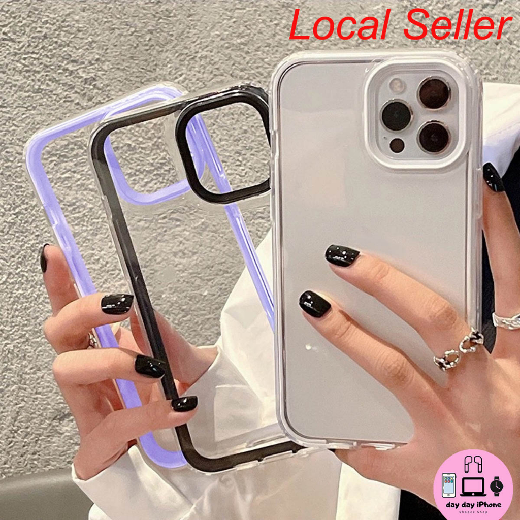 3in1 เคสโทรศัพท์มือถือแบบใส สําหรับ For iPhone 11 13 14 Pro Max 6s 7 8 Plus XS Max 14 + Xs max SE 2020 เข้ากันได้สำหรับ