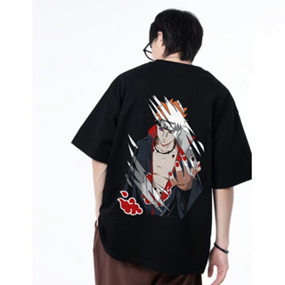 Anime Naruto Street Crew Neck อนิเมะเสื้อยืดเสื้อผู้ชาย