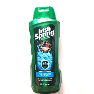 Irish Spring Moisture blast 532mlสบู่เหลวอาบน้ำไอริสสปริง ปราศจากพาราเบน