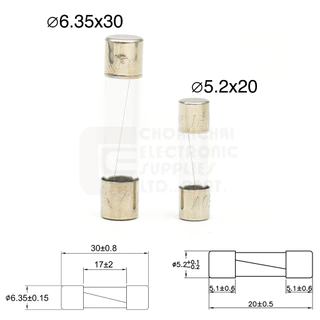 ULTIMAX ฟิวส์หลอดแก้ว ยาว 20มม / 30มม 250V ขนาด 100mA - 15A มาตรฐาน UL CSA 5x20 5.2x20 6x30 6.35x30 ฟิวส์ Fuse 220V