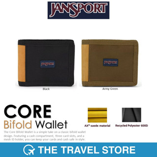 JANSPORT Core Bifold Wallet กระเป๋าสตางค์ใบสั้น กระเป๋าสตางค์พับ 2 ทบ กระเป๋าสตางค์ผ้า