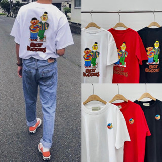 BERT&amp;ERNIE 🏏🍩🍿(CMA) มี 3 สี - ปักด้านหน้า เสื้อยืด oversize เนื้อผ้า cotton 100%