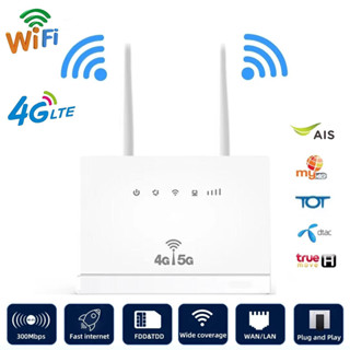 【พร้อมส่ง】เราเตอร์ใส่ซิม 4G WiFi เราเตอร์ 4G Router 300 Mbps รองรับทุกเครือข่ายในไทย กล่องวายฟาย ปลั๊กแอนด์เพลย์