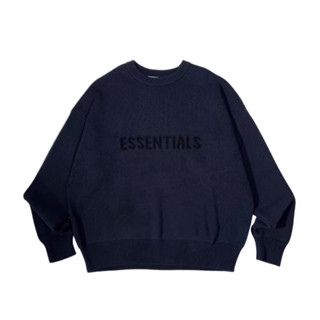 ใหม่พร้อมส่ง ของแท้ Essentials Fear Of God Knit Sweater Navy Colorway