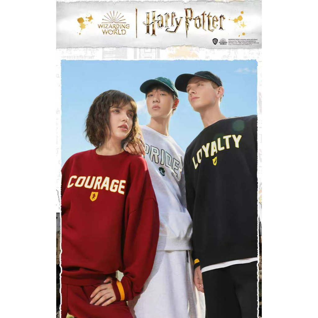 [พร้อมส่ง]SPAO x Harry Potter เสื้อสเวตเตอร์แขนยาวผู้ชายผู้หญิง สปอร์ต แฮร์รี่พอตเตอร์