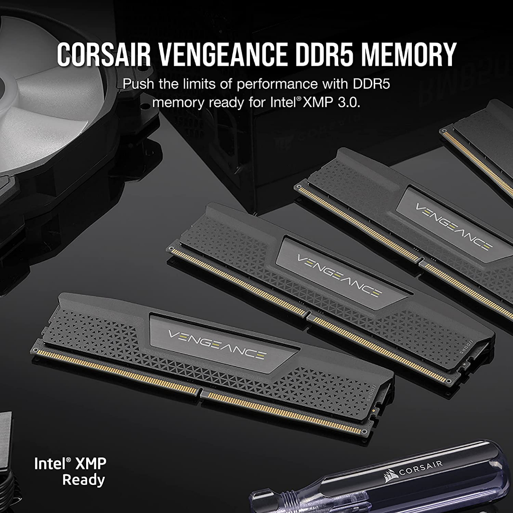 32GB (16GBx2) DDR5 5200MHz RAM (แรมพีซี) CORSAIR VENGEANCE DDR5 (BLACK) (CMK32GX5M2B5200C40) #4