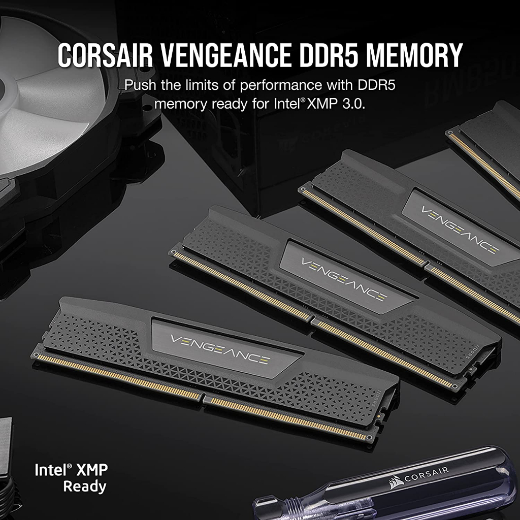 32GB (16GBx2) DDR5 5200MHz RAM (แรมพีซี) CORSAIR VENGEANCE DDR5 (BLACK) (CMK32GX5M2B5200C40) #7