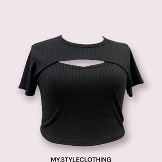 เสื้อครอปเว้าอก | My.styleclothing