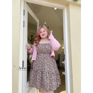 🎈Plussize เดรสคนอ้วน🎈 Bigsize  อก42-52  เอว38-44 สะโพก52-70 ยาว 37-40 ปรับสายได้คะ