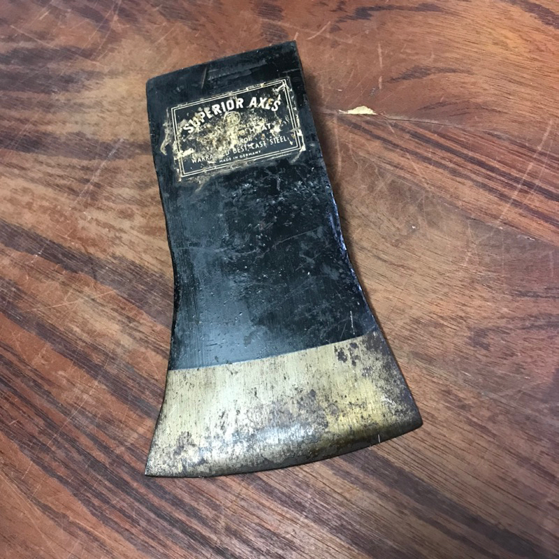 Made in Germany SUPERIOR AXES ขวานเยอรมัน ขวานรุ่นเก่า 4 ปอนด์ ตราจระเข้สามดาว ขวานยุโรป ขวานเก่า