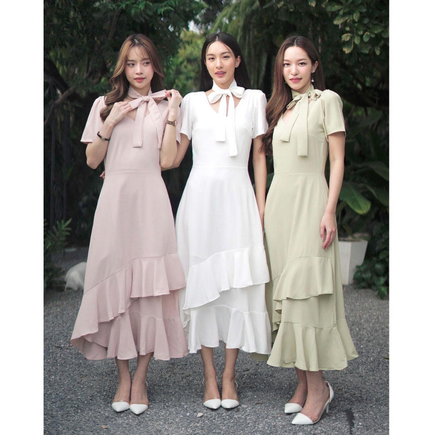 Garden Dress KARBIRI เดรสระบาย เดรสแขนสั้น