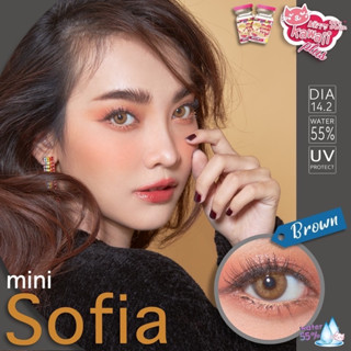 Mini Sofia Brown (ค่าสายตา -2.00,-2.25) Kitty kawaii ฟรี!!ตลับใส่คอนแทคเลนส์ คอนแทคเลนส์รายเดือน