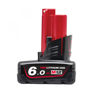 Milwaukee M12 6.0 Ah  แบตเตอรี่ขนาดความจุ 6.0 แอมป์อาวว์ ไม่มีกล่องกระดาษ ของแท้ รับประกันศูนย์