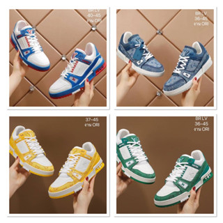 LV Trainer Monogram White Blue Denim (size36-45) มี5สี PK 1:1 งานดีสุด