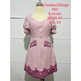 เดรสสั้น สีม่วง 8 STUDIO SIZE M