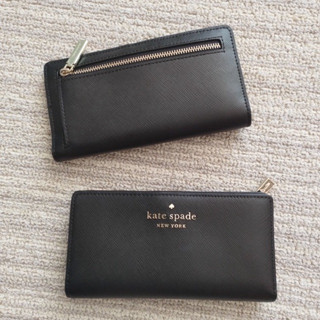 🎀 กระเป๋าสตางค์ 2 พับใบยาว สีดำ WLR00145 KATE SPADE STACI LARGE SLIM BIFOLD WALLET