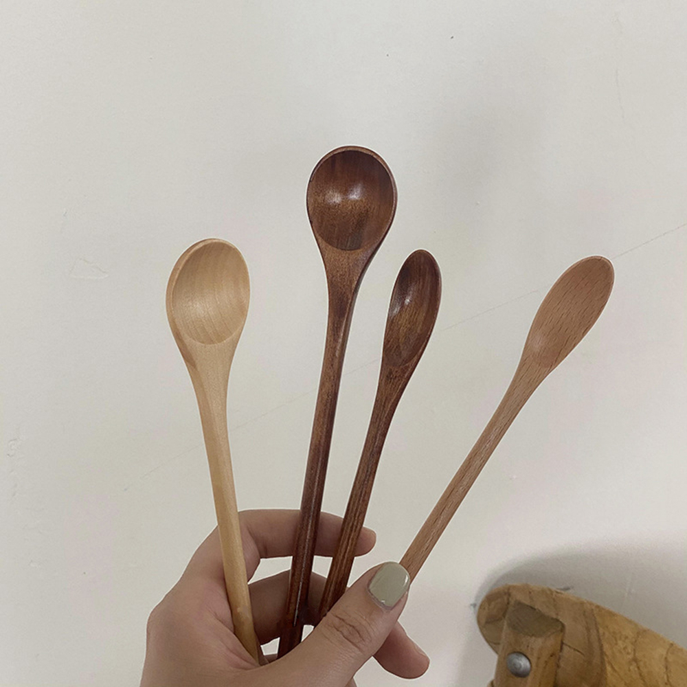 พร้อมส่ง ช้อนคนกาแฟ ช้อนไม้ด้ามยาว สไตล์เกาหลี - รูปที่ 5