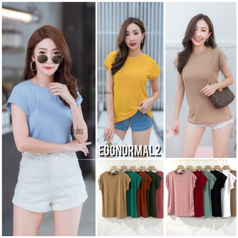 La Dress L13 9627เสื้อคอกลมแขนในตัว ผ้าซีทรู​ New Collection