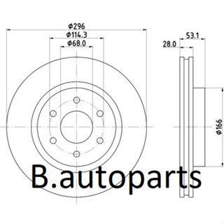 จานเบรคหน้า NISSAN NAVARA D40 2WD 4X2 4WD 4X4 6สปีด 2.5 2005-2012 NAVARA D23 4WD 2015- TERRA D23 2019- RUNSTOP /คู่