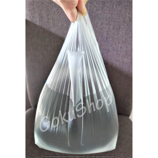 ถูกสุด ถุงหิ้ว ถุงพลาสติกหูหิ้ว บาง เหนียวทน ใส 80 ใบ 7*15, 8*15, 8*16, 9*18 ตรานางเงือก (พร้อมส่ง)