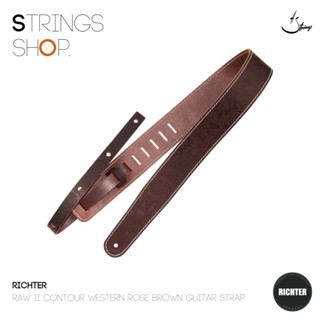 สายสะพาย Richter Raw Ii Contour Western Rose Brown Guitar Strap (1490)