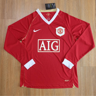 เสื้อแมนยูย้อนยุค แขนยาว ทีมเหย้า ปี 2006/07 เกรด AAA Man U Home Retro 2006/07 Manchester United