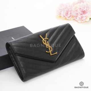 YSL SARAH LONG BLACK CHEVRON GHW