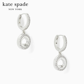 KATE SPADE NEW YORK  SPOT THE SPADE PAVE HUGGIES K9175 ต่างหู