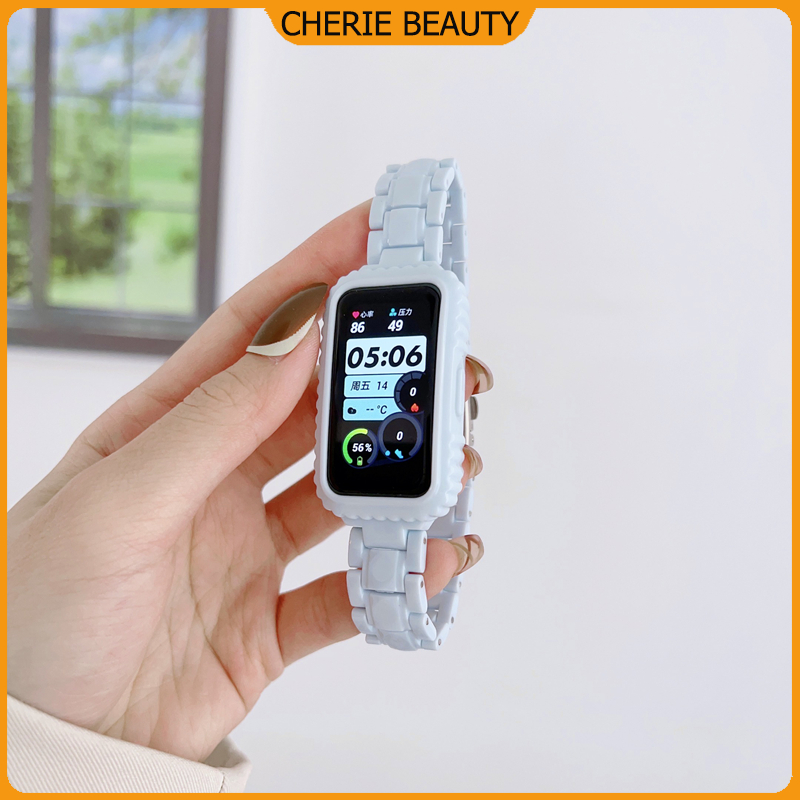 (จัดส่งรวดเร็ว) Huawei Band 6/7/8/9/10Three Bead Strap PC Strap Huawei Band 6/7 Smart Band Strap Honor Band 6